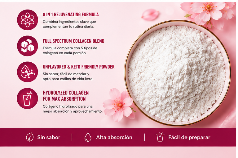 Velmora Multi Collagen 5X™ | Fórmula Avanzada de Colágeno